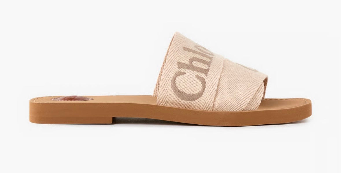 Sandales Chloé Mules Woody Beige